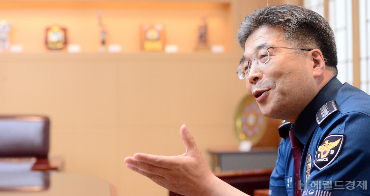 민갑룡 경찰청장. 이상섭 기자/babtong@heraldcorp.com