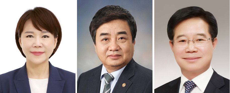 전현희 권익위원장·한상혁 방통위원장·김창룡 경찰청장 내정자. [사진=청와대 제공]