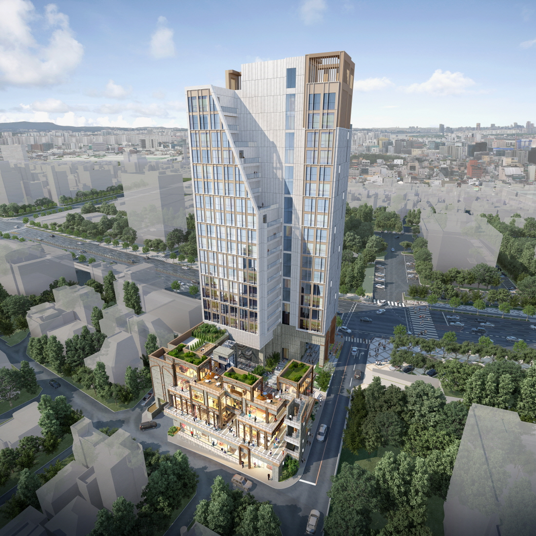 강남 논현 ‘펜트힐 캐스케이드’ 조감도.