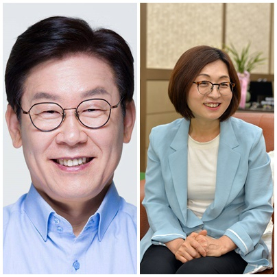 이재명 경기지사(왼쪽)과 은수미 성남사장(오른쪽)