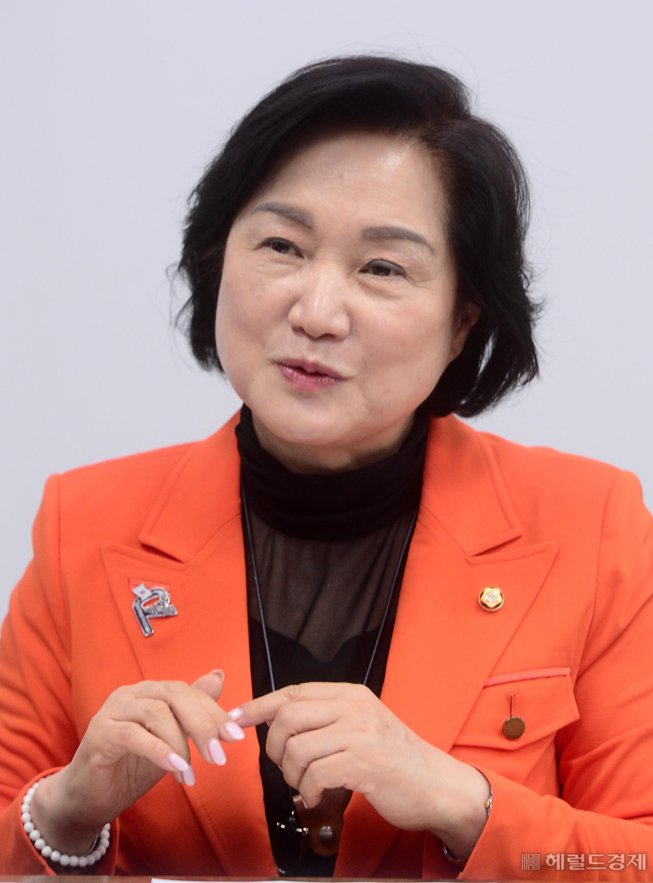 미래통합당 미래산업일자리특별위원회 위원장을 맡은 조명희 의원. 이상섭 기자 babtong@heraldcorp.com