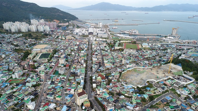 여수시 원도심 전경.