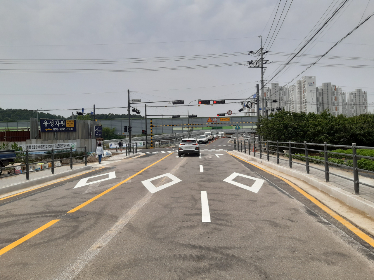 용인 처인구가 고림동 영화·이삭아파트 교차로 앞에 우회전 차로를 신설 했다. [용인시 제공]