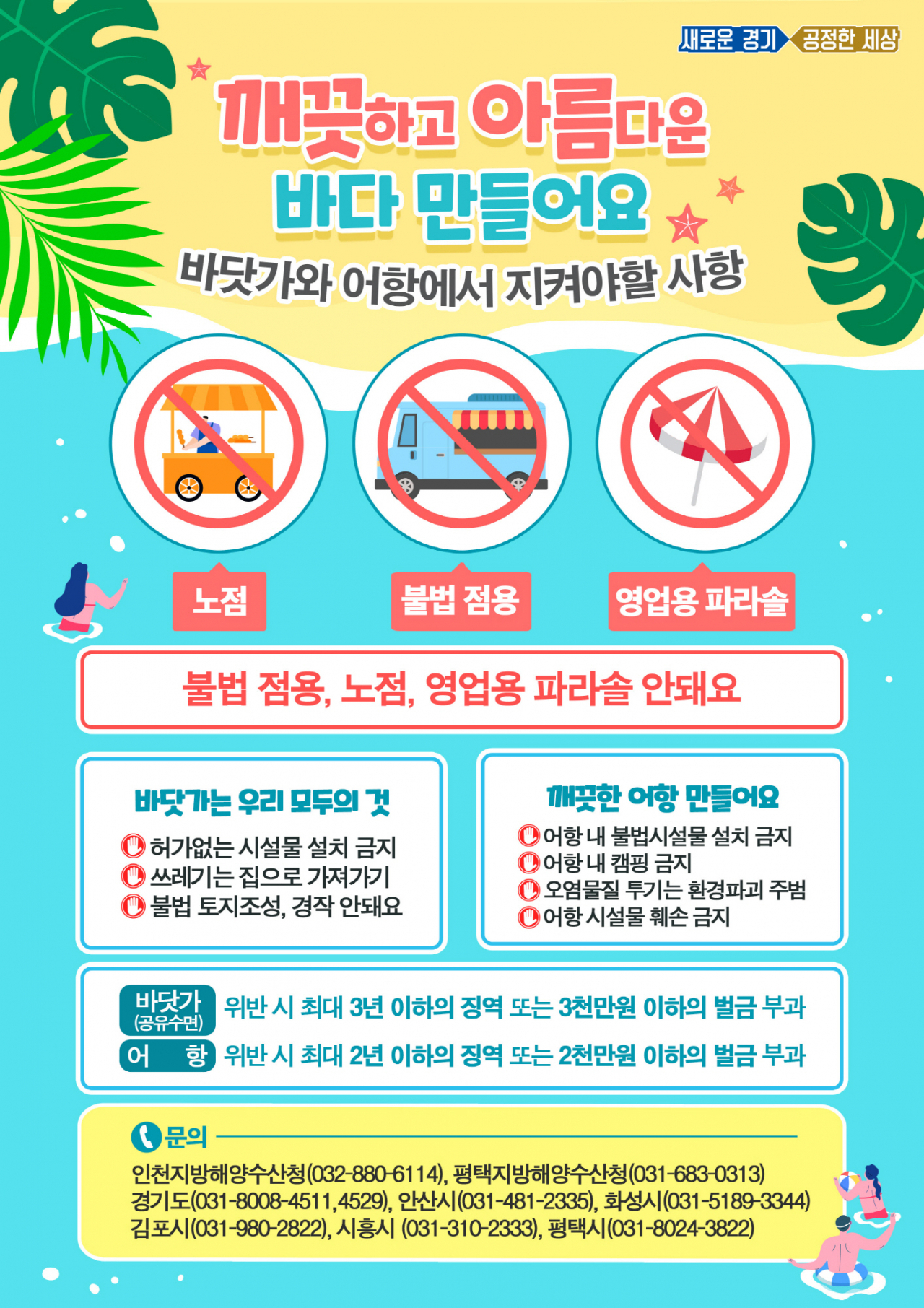 청정바다 만들기 홍보포스터. [경기도 제공]