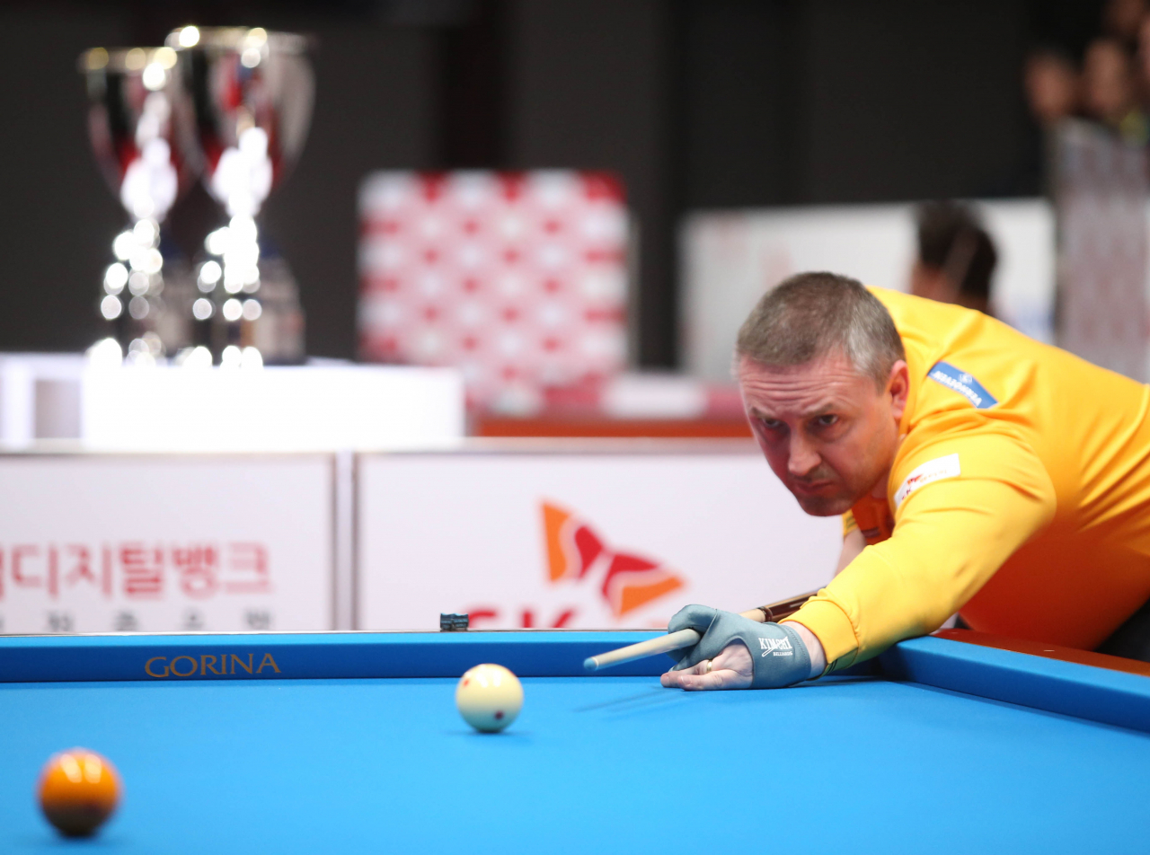 경이적으로 빠른 당구 템포를 자랑하는 ‘머신건’ 프레드릭 쿠드롱 [PBA 제공]
