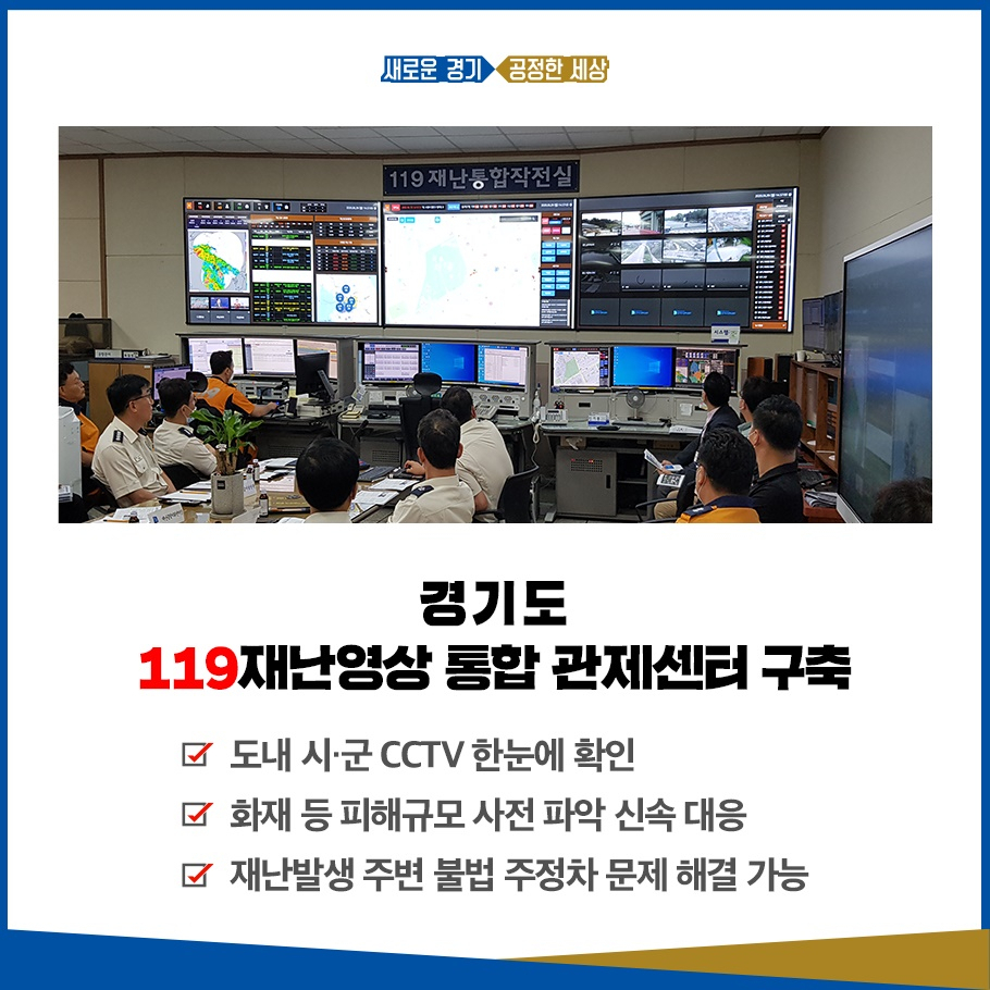 재난영상 통합 관제센터 구축. [경기도 제공]