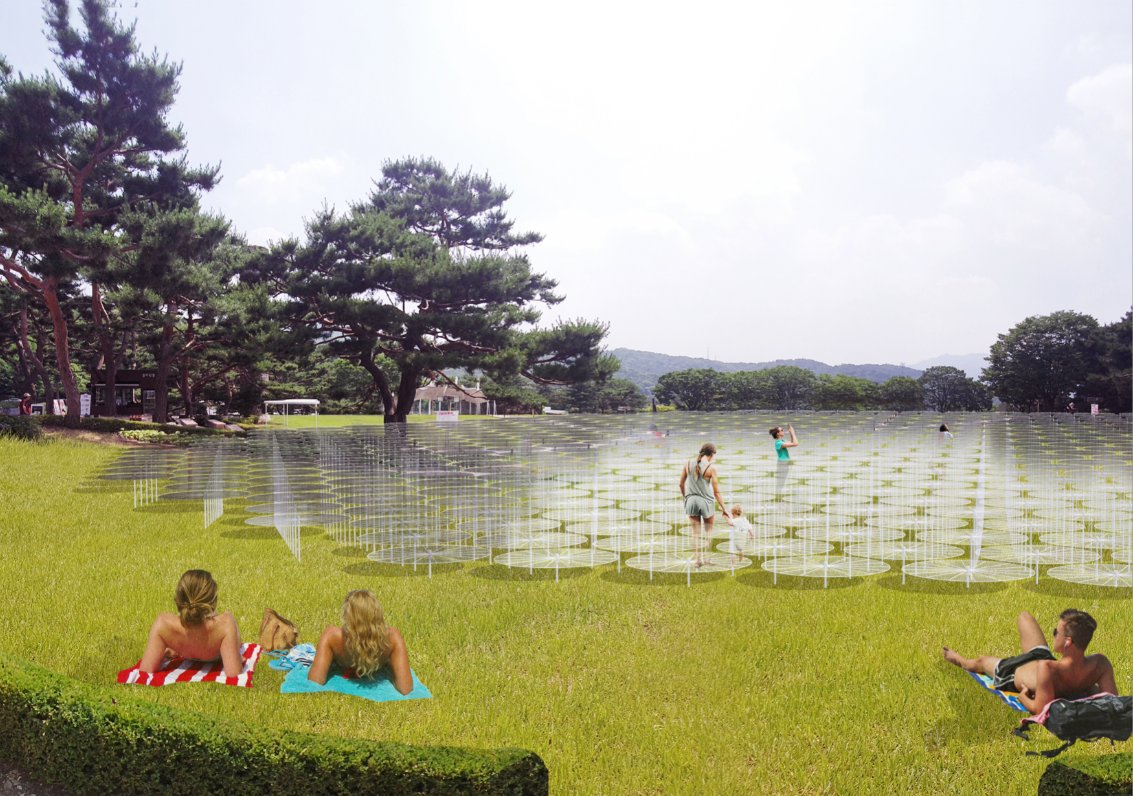 A graphic image of installation work “The Surface” by stpmj, an architectural design practice based in Seoul and New York, which is to form part of the MMCA Gwacheon Project 2020 in Gwacheon, Gyeonggi Province. (MMCA)