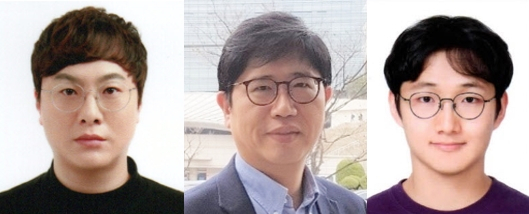 짧은 소수성 리간드인 페네실라모늄 리간드가 도입딘 페로브스카이트 양자점 태양전지 성능 및 안정성 평가.[DGIST 제공] 왼쪽부터 김영훈 DGIST 박사, 한양대 고민재 교수와 제1저자인 김지건 학생.[DGIST 제공]