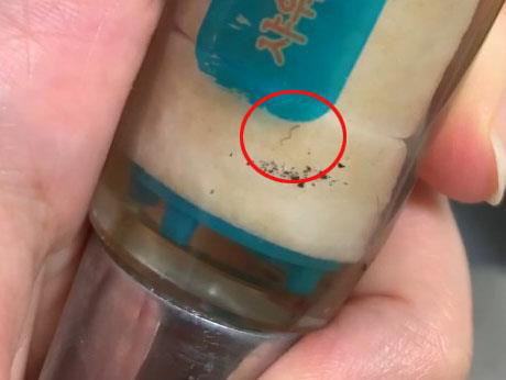 Picture of larva-like creatures found in Seo-gu of Incheon. The city came under fire after several residents reported finding larva-like creatures in their tap water starting last week. (Yonhap)