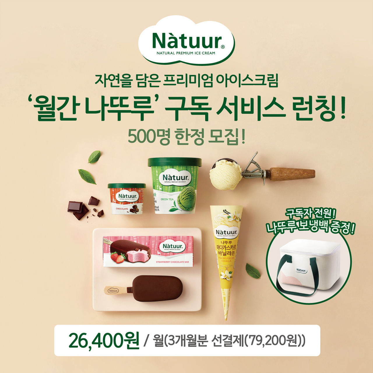 아이스크림 구독 서비스 ‘월간 나뚜루’ [사진제공=롯데제과]