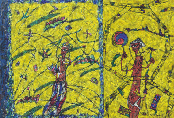 황용엽, 어느날, 116.8&times;80.3cm(50호), 캔버스에 유채, 1989