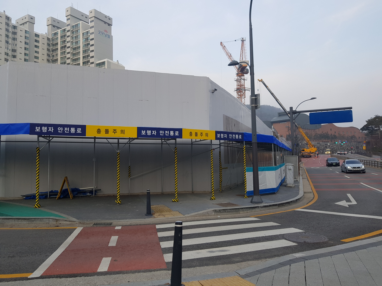 보행자 안전통로 설치. [용인시 제공]