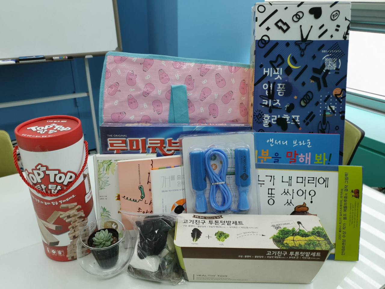 금천드림스타트 아동들에게 배부될 ‘슬기로운 집콕생활 키트’ 구성품. [금천구 제공]