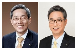 윤종규 KB금융그룹 회장(左), 허인 KB국민은행장(右)