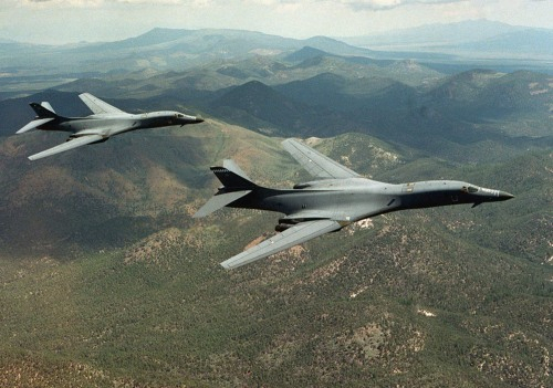 죽음의 백조로 불리는 미국의 전략폭격기 B-1B 랜서 [연합]