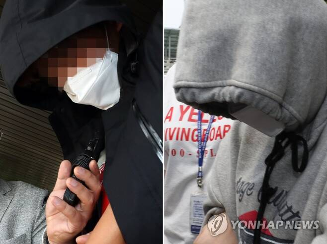 고문하듯 동거인 학대, 20대 연인 영장실질심사 (광주=연합뉴스) 정회성 기자 = 한집에 사는 지인을 고문 수준으로 학대한 혐의(특수상해)를 받는 20대 연인이 17일 구속 전 피의자 심문(영장실질심사)에 출석하고자 광주 북부경찰서를 나서고 있다[연합]