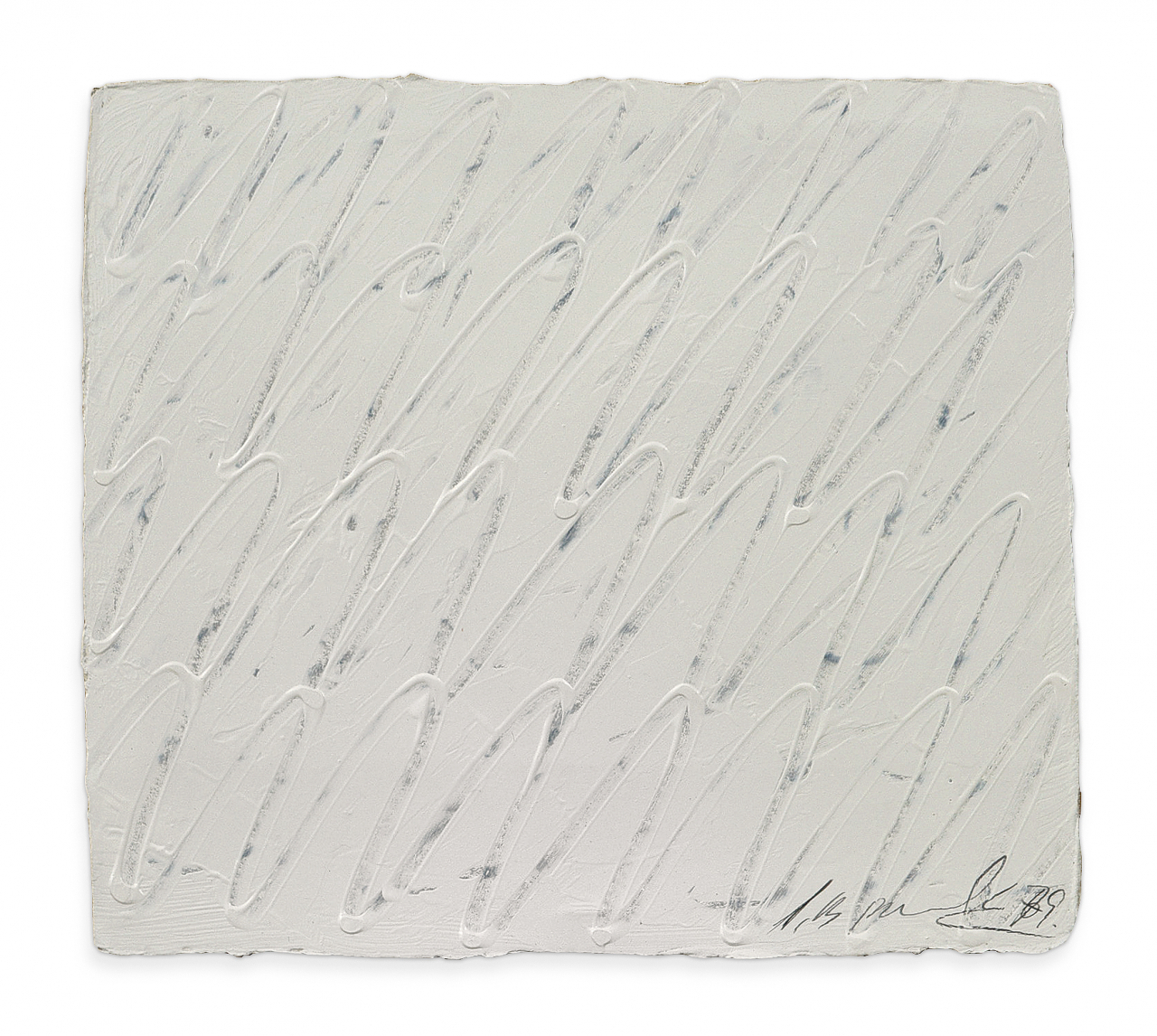박서보, 묘법, 종이에 유채, 연필, 25.5x28.5cm, 1979