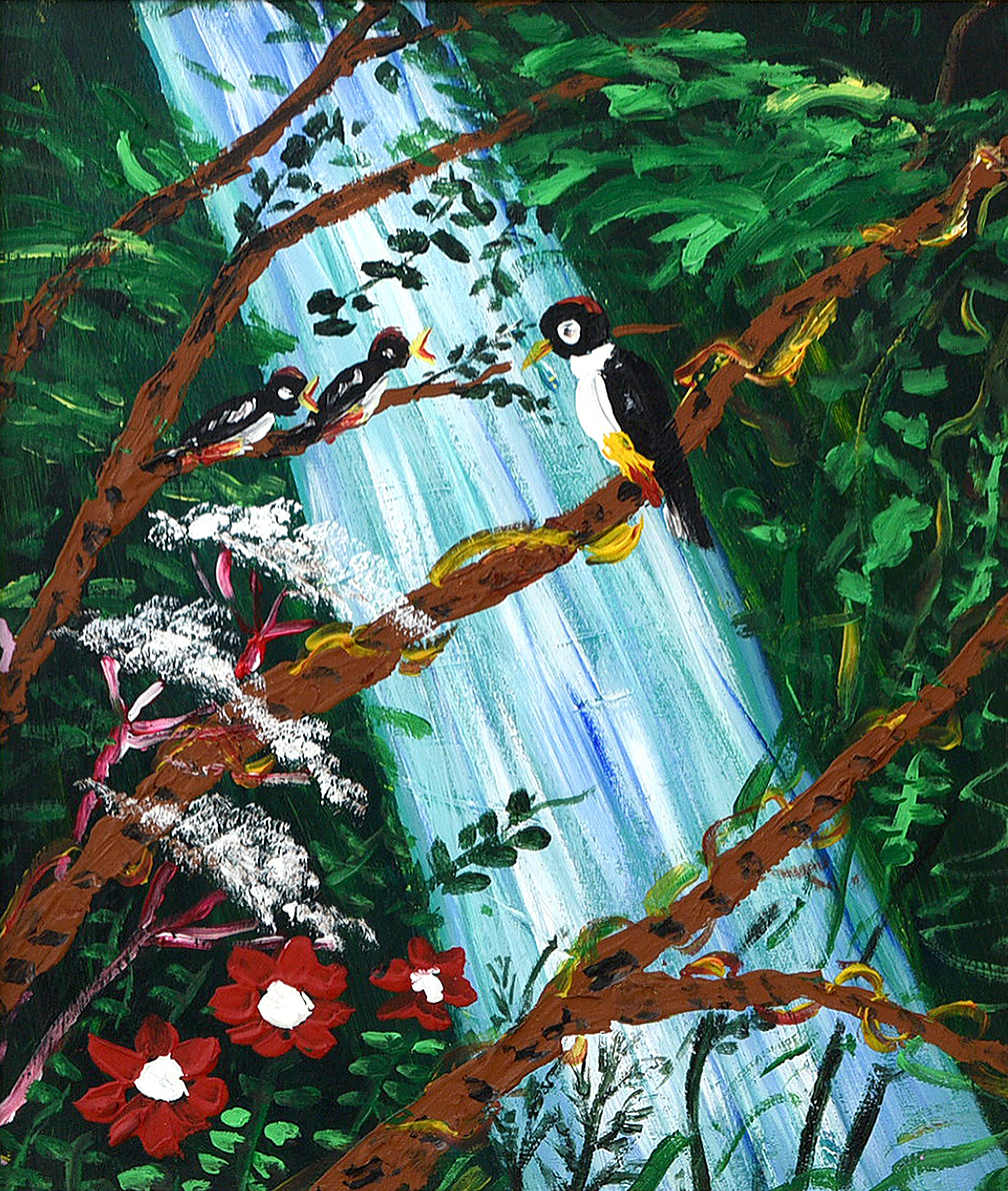 김종학, 폭포, 캔버스에 아크릴, 53&times;45.5cm(10호), 2002