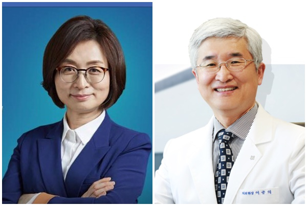 은수미 성남시장(왼쪽)과 이중의 성남시의료원장(오른쪽)