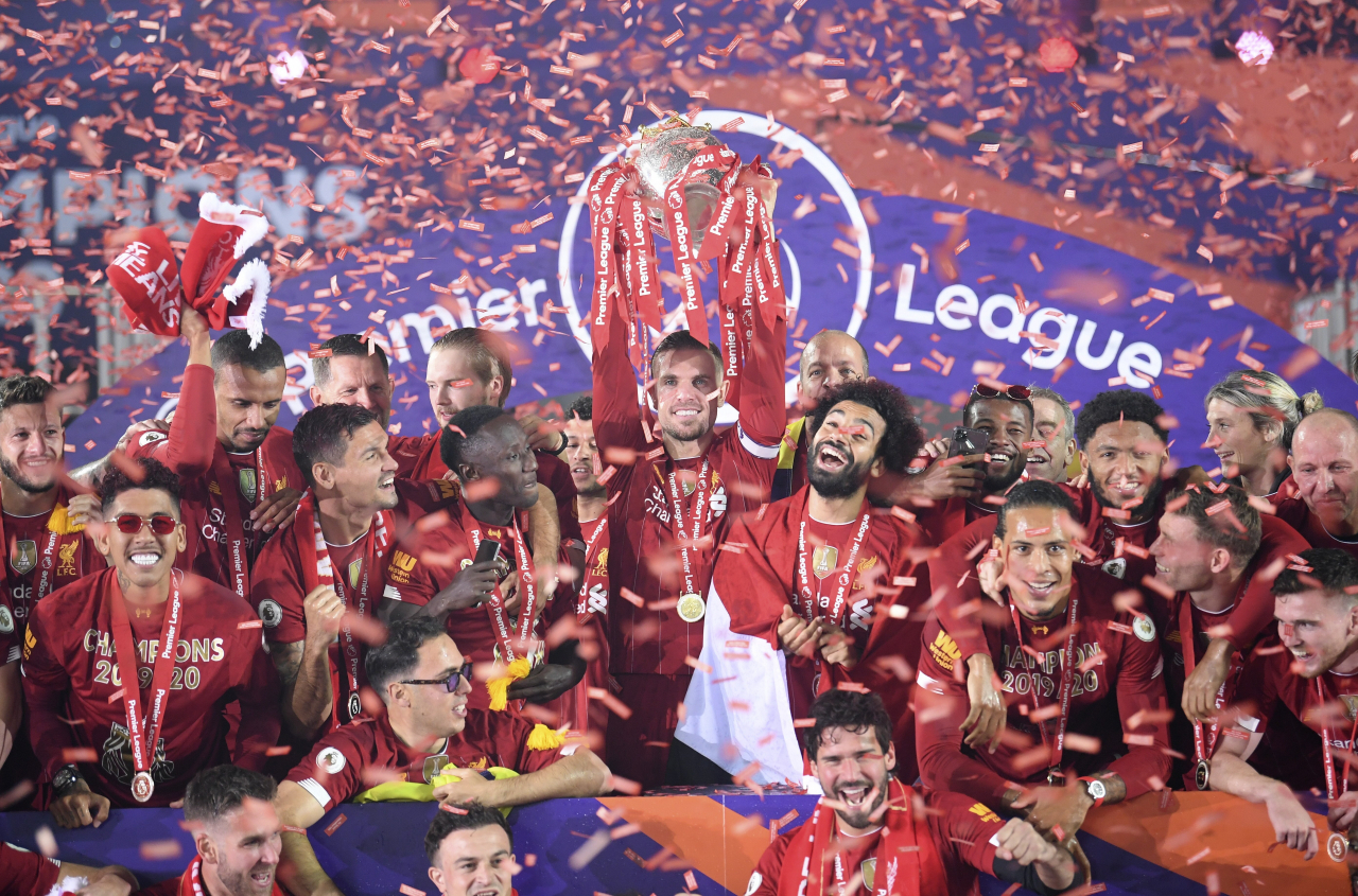 2019-2020 잉글랜드 프로축구 프리미어리그(EPL) 우승을 차지한 리버풀 [연합]