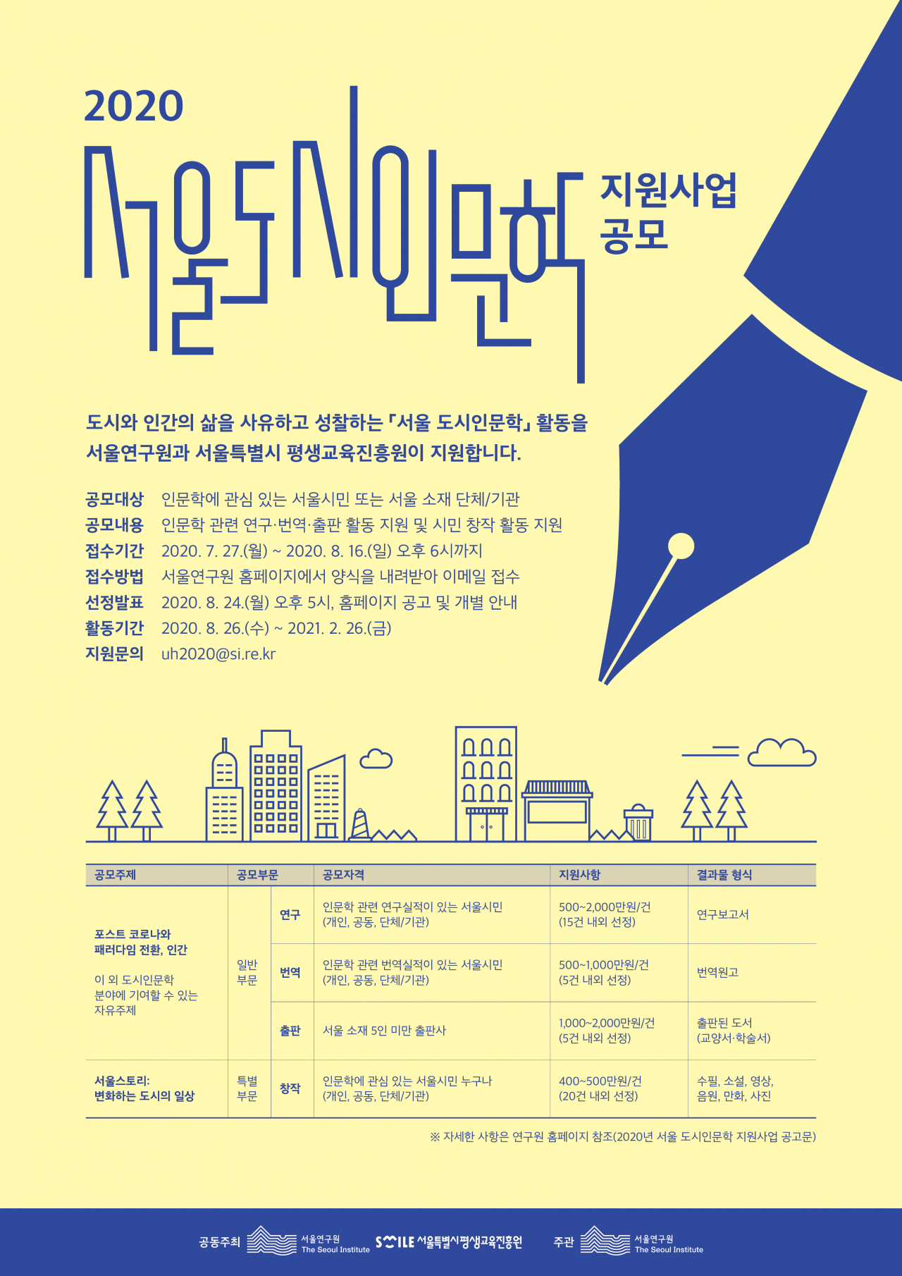 서울연구원 서울도시인문학 포스터.
