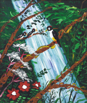 김종학, 폭포, 캔버스에 아크릴, 53&times;45.5cm(10호), 2002