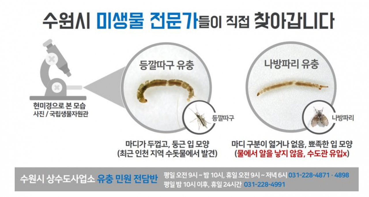 수원시 ‘수돗물 유충민원 전담반’ 운영