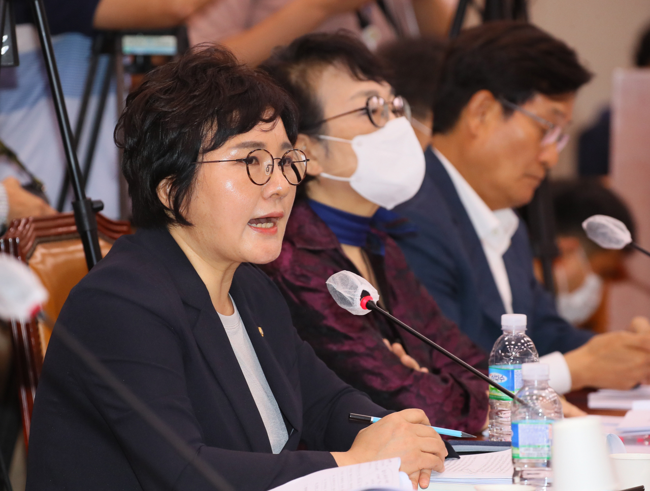 조수진 미래통합당 의원이 발언하고 있다. [연합]