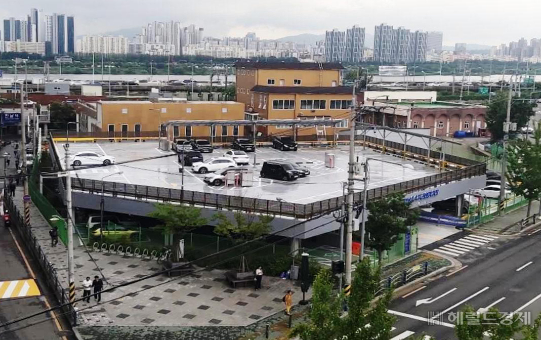 한남동 빗물펌프장 전경. [용산구 제공]