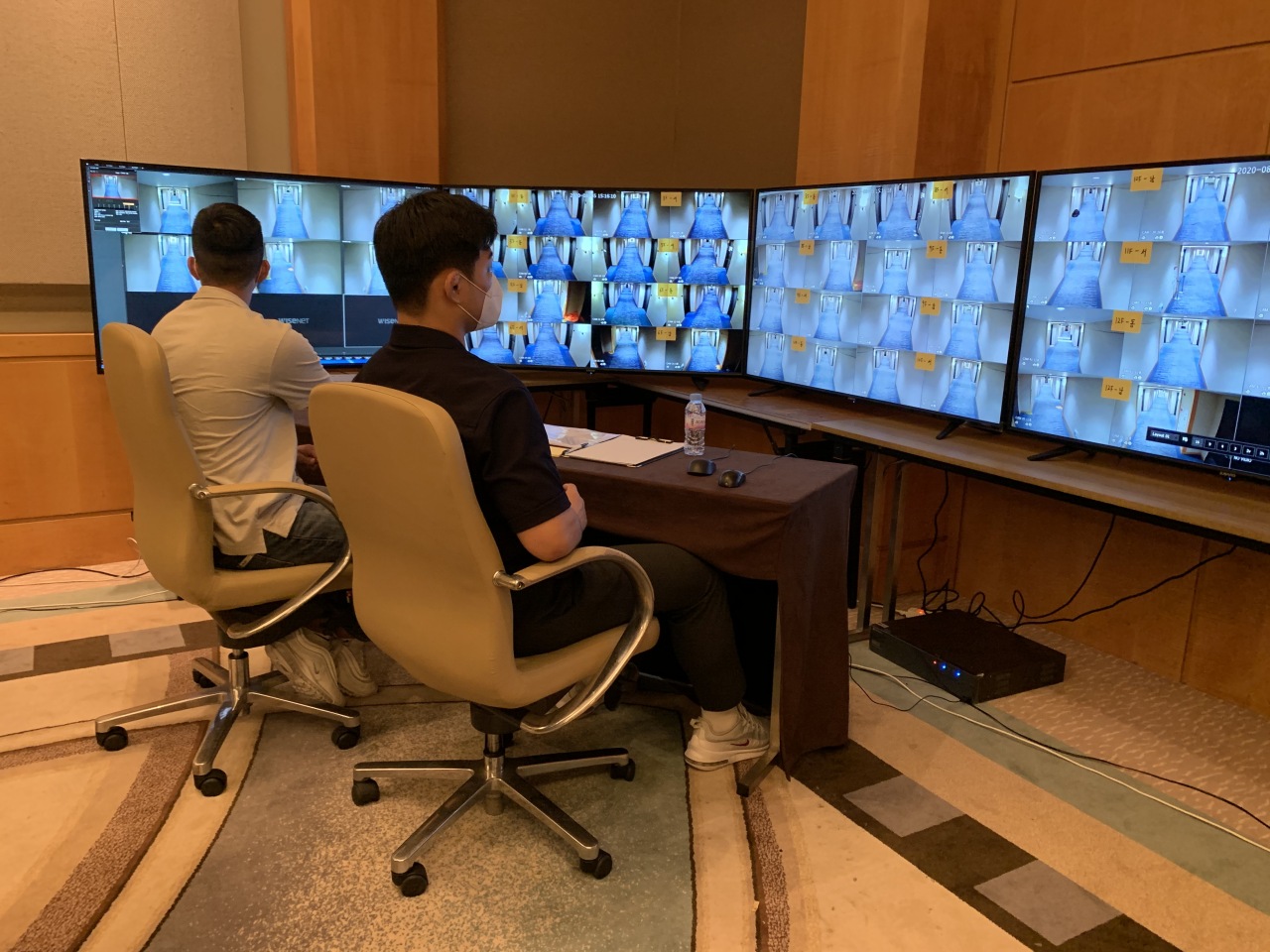 In the situation room, military officials work round the clock in two-hour shifts and monitor the hallways to make sure there are no quarantine breaches.