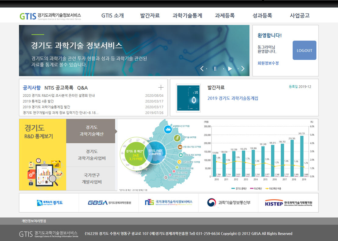 경과원 홈페이지 캡처.