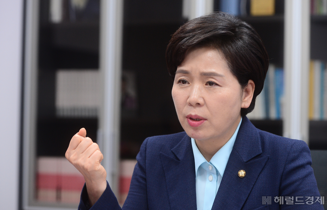 양향자 더불어민주당 의원이 국회에서 헤럴드경제와 인터뷰를 하고 있다. 이상섭 기자 babtong@heraldcorp.com