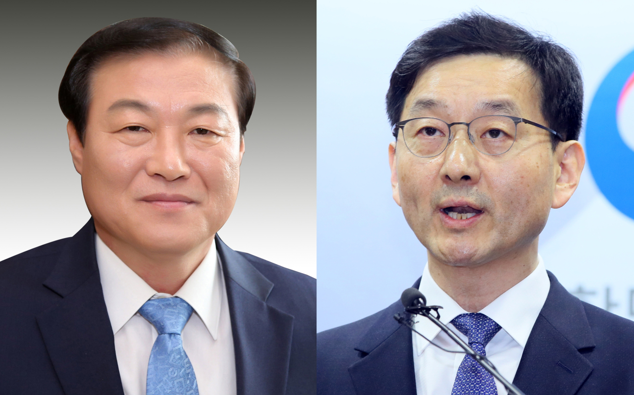 Chung Man-ho (left) and Yoon Chang-yul. Yonhap