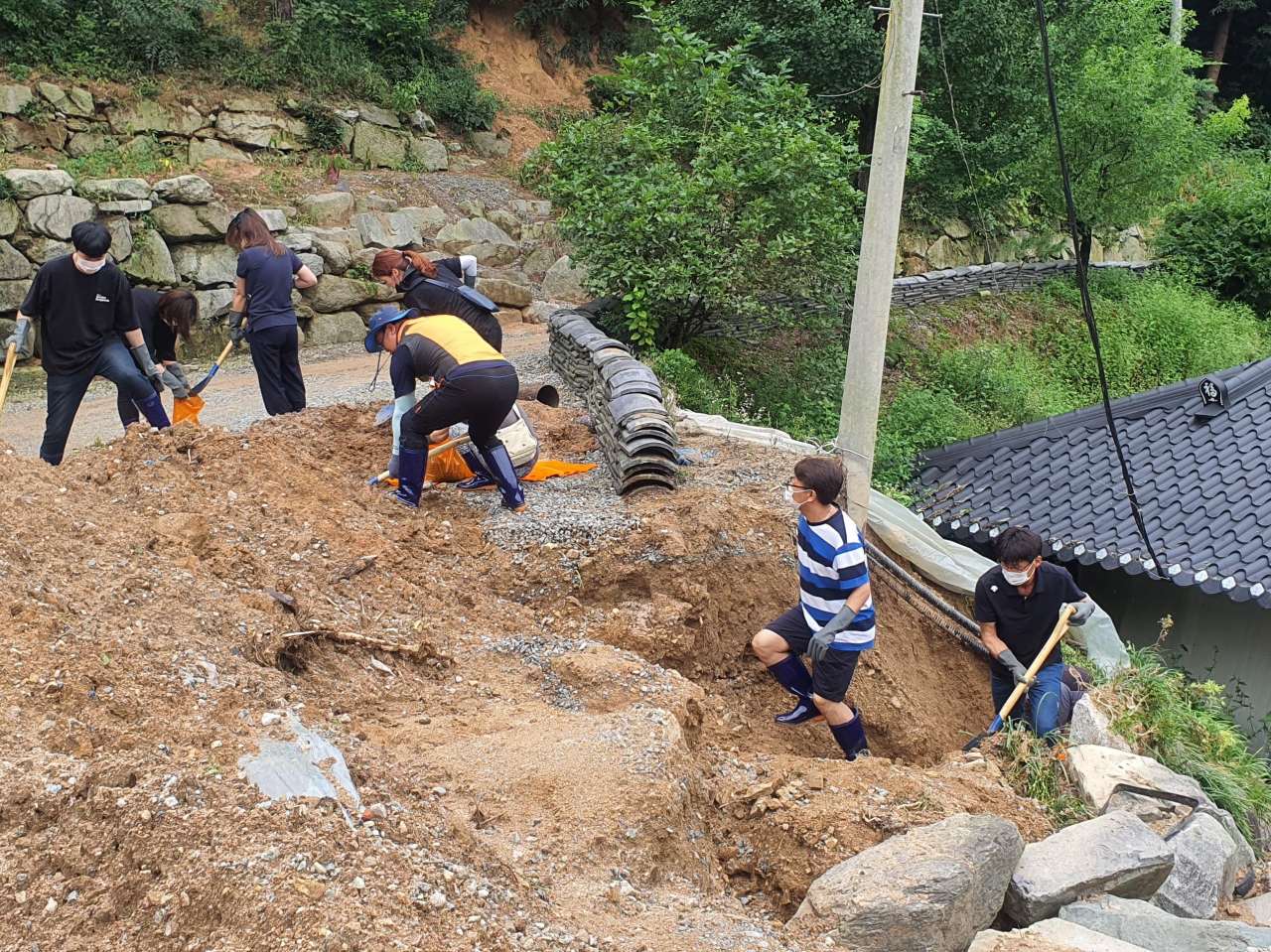 용인문화재단 수해복구 지원.
