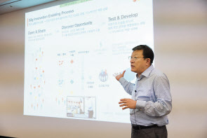 허태수 GS 회장은 지난 6월 서울 종로구 GS남촌리더십 센터에서 열린 그룹 임원포럼에서 적극적인 신성장 동력 확보를 주문했다. [GS 제공]