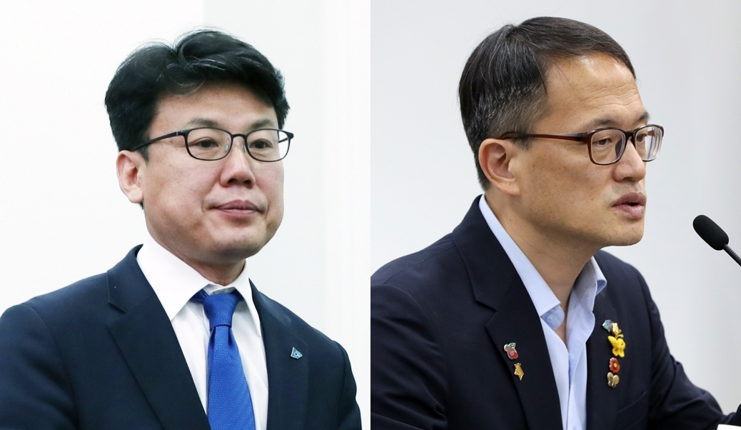 진성준 의원과 박주민 의원. [연합]