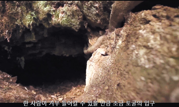 광주의병들이 은거했던 토굴을 소개한 한국문화원연합회의 동영상 콘텐츠 캡쳐.