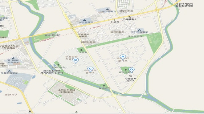 수원델타플렉스 운행 27-8 노선도. [수원시 제공]
