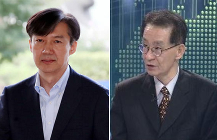 조국 전 법무부장관(왼쪽)과 보수 유튜버 우종창 전 월간조선 편집위원. [헤럴드DB, TV조선 캡처]