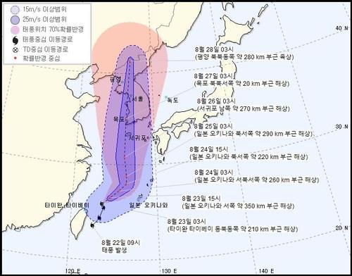 Typhoon Bavi (Korea Meteorological Administration)