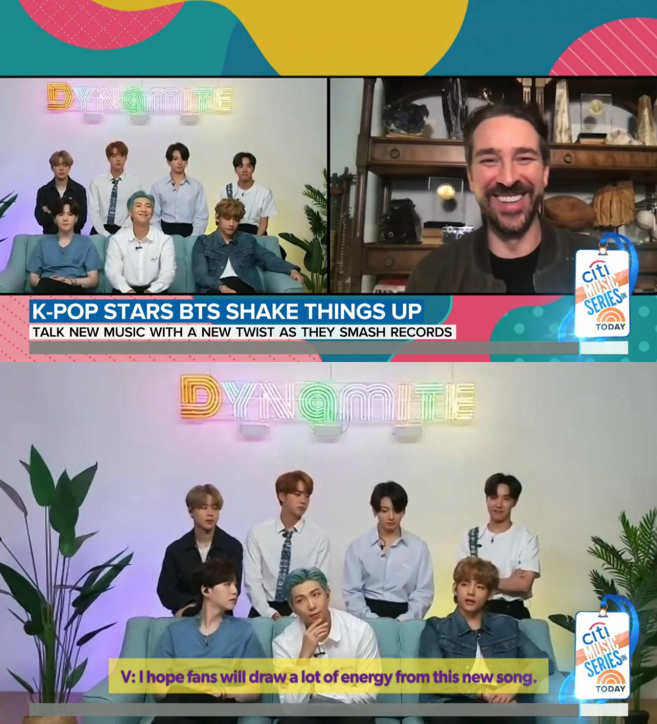 방탄소년단 [NBC 'TODAY Show' 방송화면 캡처]