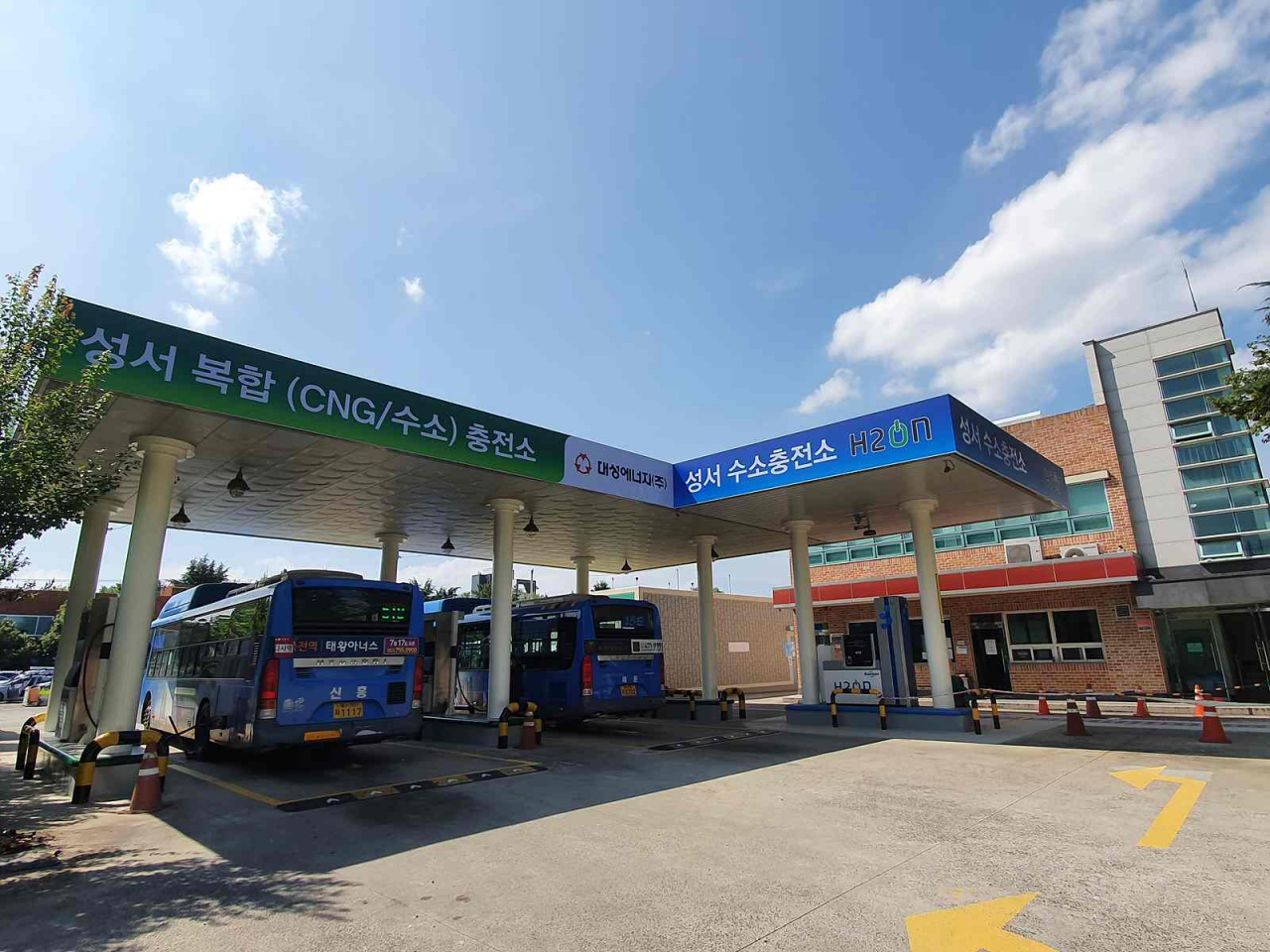 26일부터 영업에 들어가는 성서 수소충전소 모습.[대구시 제공]