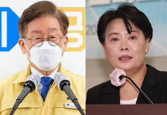이재명 경기도지사(왼쪽)과 윤희숙 미래통합당 의원. [연합]