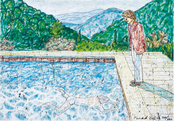 매드사키, Portrait of an Artist (Pool with Two Figures) Ⅱ (Inspired By David Hockney)_P, 오프셋 프린트, 56.2&times;80cm(202/300), 2020