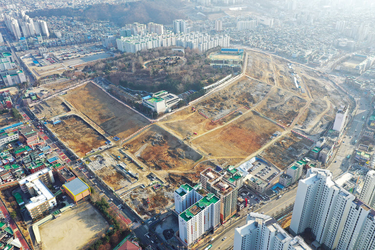 성남 2단계 공공 재개발 신흥2 구역 철거 후 모습. [한국토지주택공사(LH) 제공]