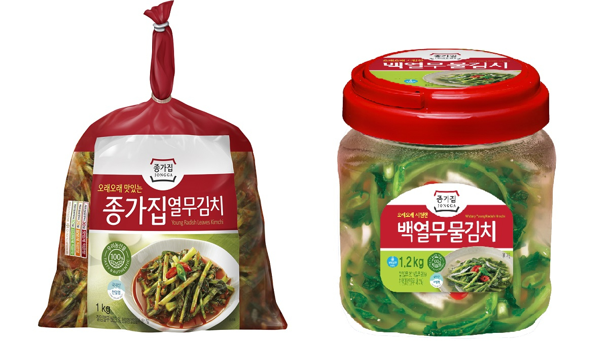 종가집 열무김치와 백열무물김치 제품 이미지 [제공=대상]