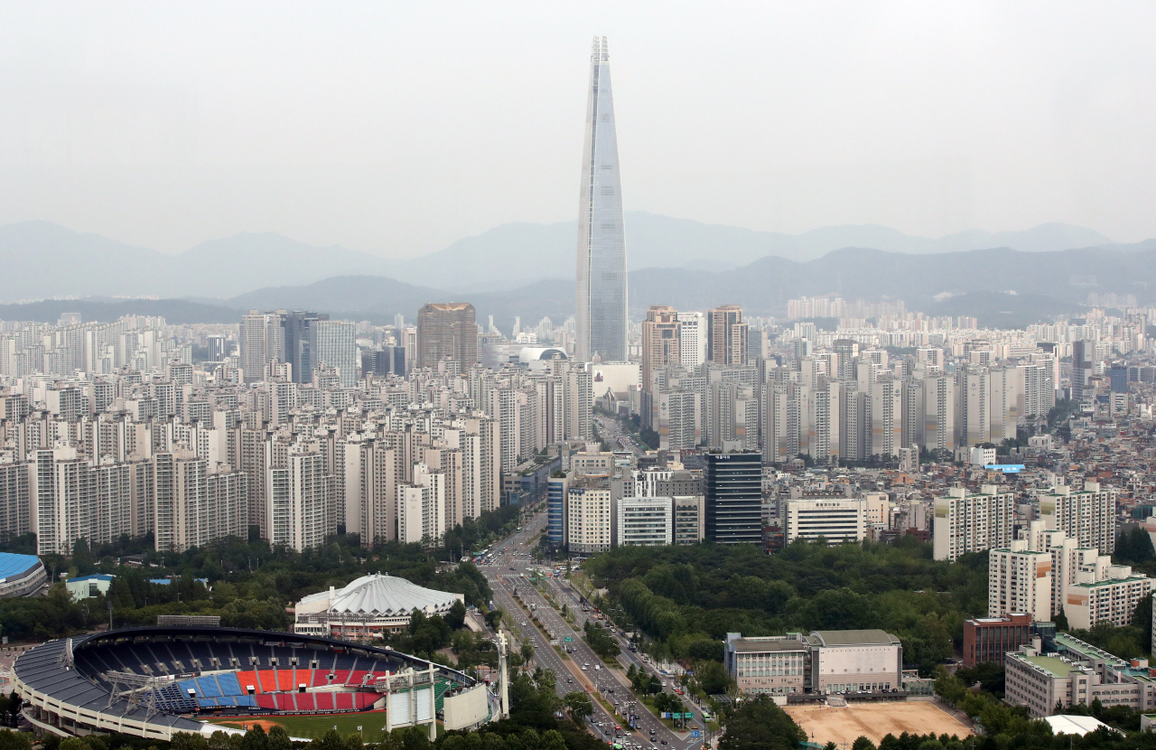 서울 송파구 잠실동 일대의 모습. [연합]