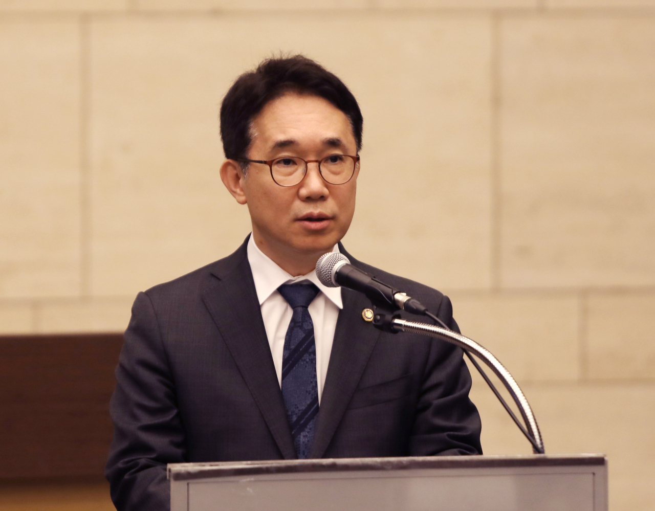 박선호 국토교통부 제1차관이 서울 중구 대한상공회의소에서 열린 '건설산업 그린뉴딜 대응 세미나'에 참석해 발언하고 있다. [국토교통부 제공. 재판매 및 DB 금지] 연합뉴스