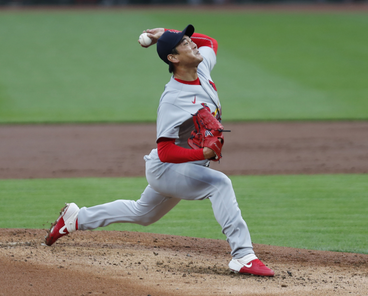 김광현이 2일 신시내티전에 선발로 나서 5이닝 무실점으로 호투하며 2승요건을 채웠다. 평균자책점은 0점대로 낮췄다. USA투데이 연합뉴스