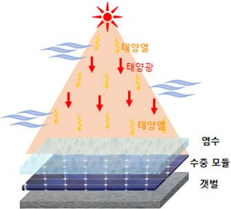 염전 태양과 모듈 [한전 제공]